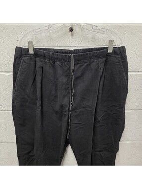Universal Works Trousers Mens W35 L26 Black Thick Cotton Flannel Utility Pants